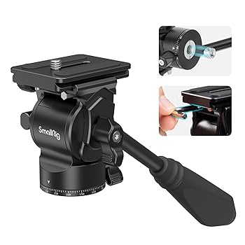 2個セットスモールリグ三脚ヘッド 黒 水準器付きsmallrigプロフルード雲台 2個セットスモールリグ三脚ヘッド 黒 水準器付きsmallrigプロ